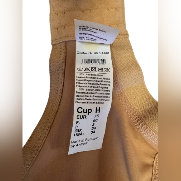 Anita NWT Maternity Nursing Bra Nude Size 34H - Picture 5 of 5